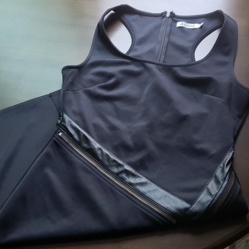 Black zipper dress